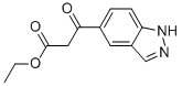 3-(1H-吲唑-5-基)-3-氧代丙酸乙酯 结构式