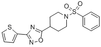 1-(PHENYLSULPHONYL)-4-[3-(THIEN-2-YL)-1,2,4-OXADIAZOL-5-YL]PIPERIDINE 结构式