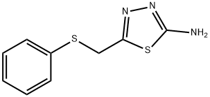 5-[(phenylthio)methyl]-1,3,4-thiadiazol-2-amine 结构式