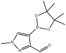 1-甲基-4-(4,4,5,5-四甲基-1,3,2-二噁硼烷-2-基)-1H-吡唑-3-羧醛 结构式
