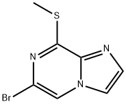 6-溴-8-甲硫基咪唑并[1,2-A]吡嗪 结构式