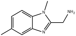 (1,5-二甲基苯并咪唑-2-基)甲胺 结构式