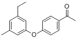 1-[4-(3-METHYL-5-ETHYL-PHENOXY)-PHENYL]-ETHANONE 结构式