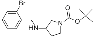 3-(2-BROMO-BENZYLAMINO)-PYRROLIDINE-1-CARBOXYLIC ACID TERT-BUTYL ESTER 结构式