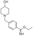 4-(4-hydroxy-piperidine-1-ylmethyl)-benzimidic acid ethyl ester 结构式