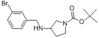 3-(3-BROMO-BENZYLAMINO)-PYRROLIDINE-1-CARBOXYLIC ACID TERT-BUTYL ESTER 结构式