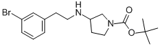 1-BOC-3-[2-(3-BROMO-PHENYL)-ETHYLAMINO]-PYRROLIDINE 结构式