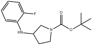 3-(2-FLUORO-PHENYLAMINO)-PYRROLIDINE-1-CARBOXYLIC ACID TERT-BUTYL ESTER 结构式