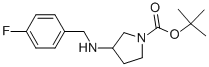 3-(4-FLUORO-BENZYLAMINO)-PYRROLIDINE-1-CARBOXYLIC ACID TERT-BUTYL ESTER 结构式