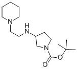1-BOC-3-[(PIPERIDIN-1-YLETHYL)-AMINO]-PYRROLIDINE 结构式