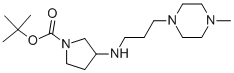 1-BOC-3-[(4-METHYL-PIPERAZIN-1-YLPROPYL)-AMINO]-PYRROLIDINE 结构式