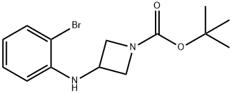 3-(2-BROMO-PHENYLAMINO)-AZETIDINE-1-CARBOXYLIC ACID TERT-BUTYL ESTER 结构式