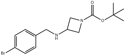 3-(4-BROMO-BENZYLAMINO)-AZETIDINE-1-CARBOXYLIC ACID TERT-BUTYL ESTER 结构式