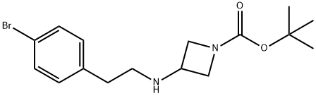 1-BOC-3-[2-(4-BROMO-PHENYL)-ETHYLAMINO]-AZETIDINE 结构式