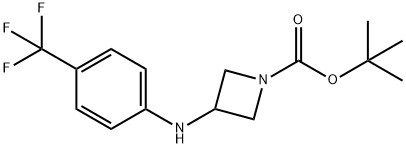 1-BOC-3-(4-TRIFLUOROMETHYL-PHENYLAMINO)-AZETIDINE 结构式