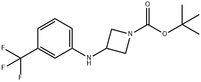 1-BOC-3-(3-TRIFLUOROMETHYL-PHENYLAMINO)-AZETIDINE 结构式