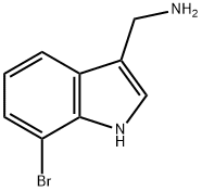 7-溴-1H-吲哚-3-甲胺 结构式