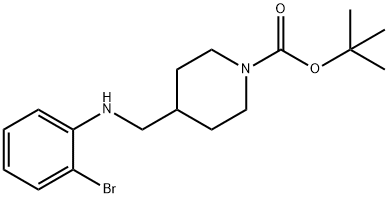 1-BOC-4-[(2-BROMO-PHENYLAMINO)-METHYL]-PIPERIDINE 结构式