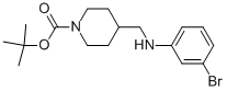 1-BOC-4-[(3-BROMO-PHENYLAMINO)-METHYL]-PIPERIDINE 结构式