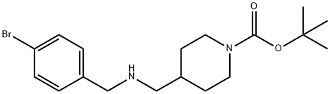 1-BOC-4-[(4-BROMO-BENZYLAMINO)-METHYL]-PIPERIDINE 结构式