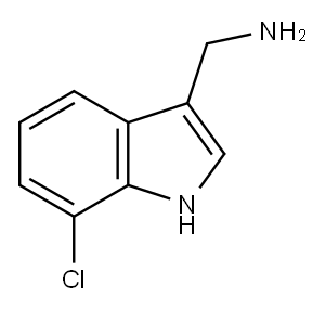 7-氯-1H-吲哚-3-甲基胺 结构式