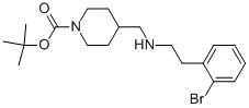 1-BOC-4-([2-(2-BROMO-PHENYL)-ETHYLAMINO]-METHYL)-PIPERIDINE 结构式