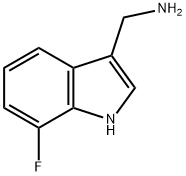 7-氟-3-氨甲基吲哚 结构式