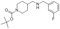 1-BOC-4-[(3-FLUORO-BENZYLAMINO)-METHYL]-PIPERIDINE 结构式