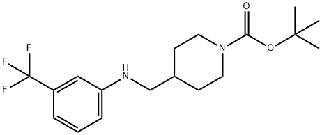 1-BOC-4-[(3-TRIFLUOROMETHYL-PHENYLAMINO)-METHYL]-PIPERIDINE 结构式