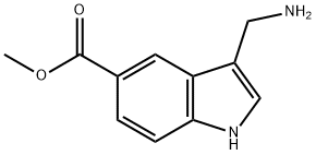 3-AMINOMETHYL-1H-INDOLE-5-CARBOXYLIC ACID METHYL ESTER 结构式