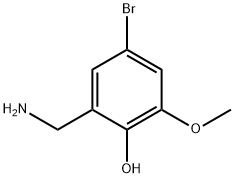 2-(氨基甲基)-4-溴-6-甲氧基苯酚 结构式