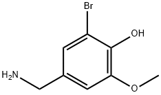 4-(氨基甲基)-2-溴-6-甲氧基苯酚 结构式