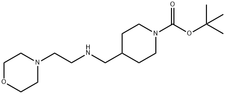 1-BOC-4-([2-(MORPHOLIN-4-YL)-ETHYLAMINO]-METHYL)-PIPERIDINE 结构式