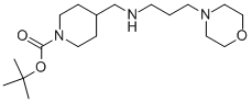 1-BOC-4-([3-(MORPHOLIN-4-YL)-PROPYLAMINO]-METHYL)-PIPERIDINE 结构式