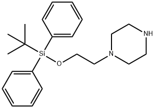 1-(2-((叔丁基二苯基甲硅烷基)氧基)乙基)哌嗪 结构式