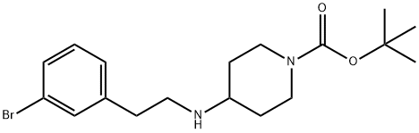 1-BOC-4-[2-(3-BROMO-PHENYL)-ETHYLAMINO]-PIPERIDINE 结构式