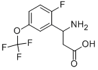 3-AMINO-3-(2-FLUORO-5-TRIFLUOROMETHOXY-PHENYL)-PROPIONIC ACID 结构式