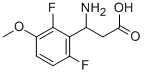 3-AMINO-3-(2,6-DIFLUORO-3-METHOXY-PHENYL)-PROPIONIC ACID 结构式