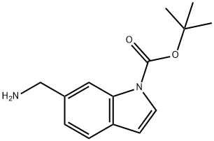 6-(氨基甲基)-1H-吲哚-1-甲酸叔丁酯 结构式