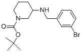 1-BOC-3-(3-BROMO-BENZYLAMINO)-PIPERIDINE 结构式
