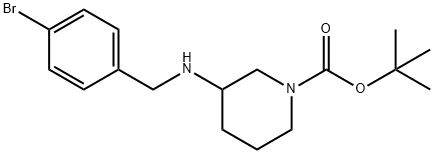 1-BOC-3-(4-BROMO-BENZYLAMINO)-PIPERIDINE 结构式