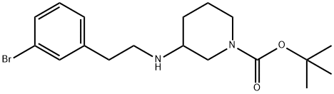 1-BOC-3-[2-(3-BROMO-PHENYL)-ETHYLAMINO]-PIPERIDINE 结构式