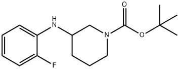 1-BOC-3-(2-FLUORO-PHENYLAMINO)-PIPERIDINE 结构式
