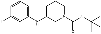 1-BOC-3-(3-FLUORO-PHENYLAMINO)-PIPERIDINE 结构式