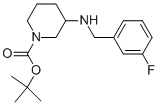 1-BOC-3-(3-FLUORO-BENZYLAMINO)-PIPERIDINE 结构式