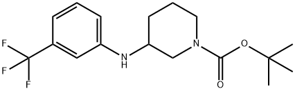 1-BOC-3-(3-TRIFLUOROMETHYL-PHENYLAMINO)-PIPERIDINE 结构式