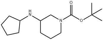 3-(环戊基氨基)哌啶-1-羧酸叔丁酯 结构式