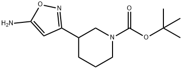 3-(5-AMINO-ISOXAZOL-3-YL)-PIPERIDINE-1-CARBOXYLIC ACID TERT-BUTYL ESTER 结构式