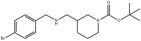 1-BOC-3-[(4-BROMO-BENZYLAMINO)-METHYL]-PIPERIDINE 结构式
