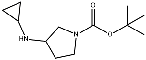 3-(环丙基氨基)吡咯烷-1-甲酸叔丁酯 结构式